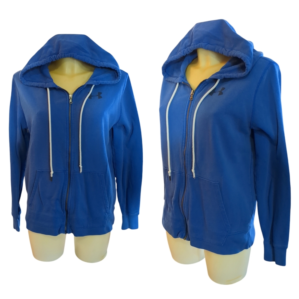 UNDER ARMOUR Loose Fit Blue Full Zip Hoodie